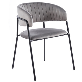 Silla Niel Black Terciopelo 40 x 47 x 78 cm 