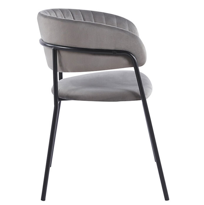 Silla Niel Black Terciopelo 40 x 47 x 78 cm 