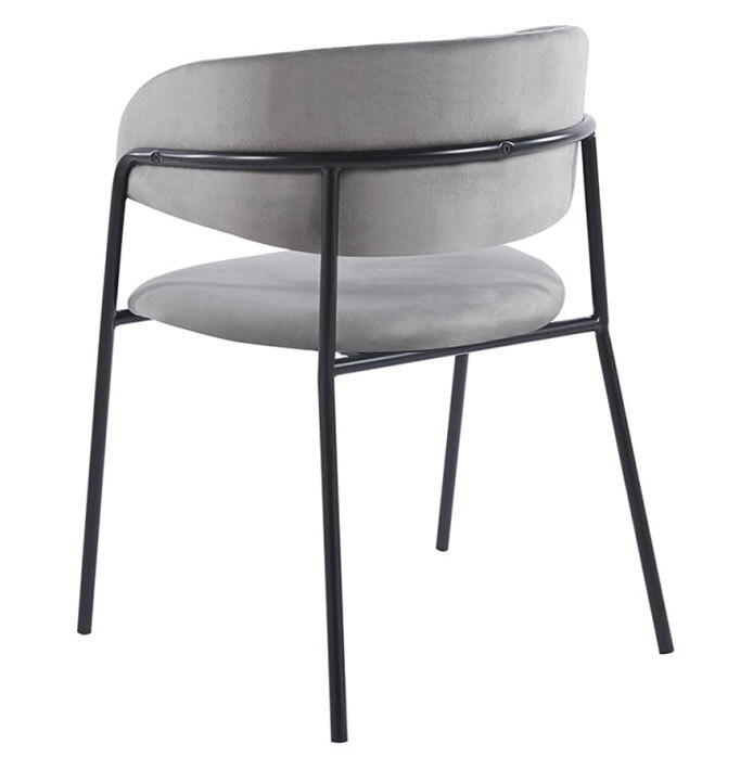 Silla Niel Black Terciopelo 40 x 47 x 78 cm 