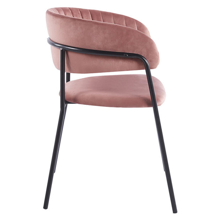 Silla Niel Black Terciopelo 40 x 47 x 78 cm 