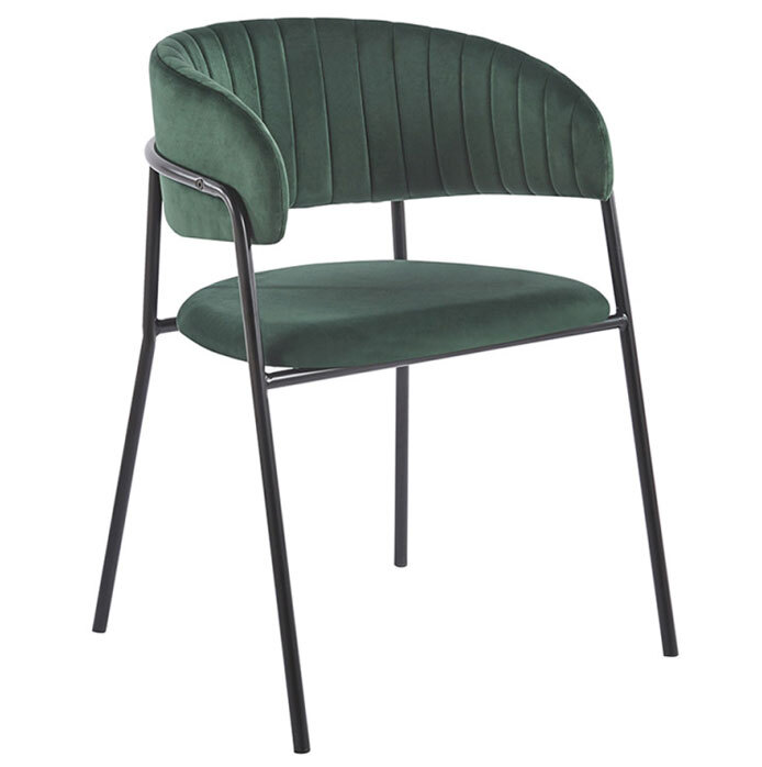 Silla Niel Black Terciopelo 40 x 47 x 78 cm 