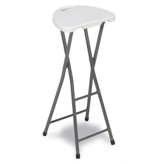 Taburete Plegable de Tubo Acerado Gris Ref.M5011 