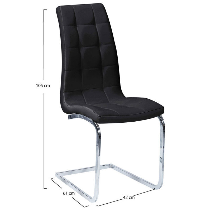 Silla Cumby Asiento Polipiel 61 x 42 x 105 cm 