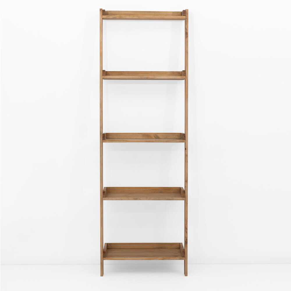 Estantería Decorativa en Escalera Leeds con Bandejas de Madera Marca Box Furniture