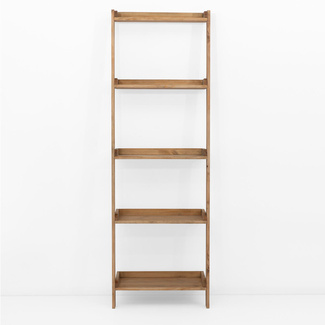 Estantería Decorativa en Escalera Leeds con Bandejas de Madera Marca Box Furniture
