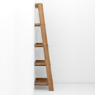 Estantería Decorativa en Escalera Leeds con Bandejas de Madera Marca Box Furniture