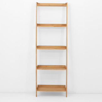 Estantería Decorativa en Escalera Leeds con Bandejas de Madera Marca Box Furniture