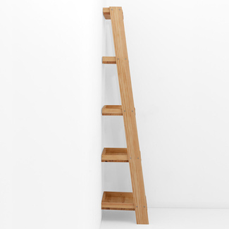 Estantería Decorativa en Escalera Leeds con Bandejas de Madera Marca Box Furniture