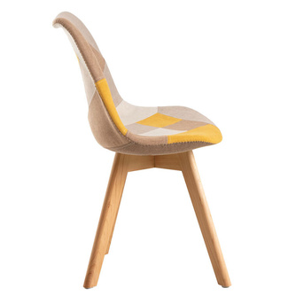 Silla Mona Patchwork Patas de Madera 43 x 47 x 82 cm