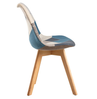 Silla Mona Patchwork Patas de Madera 43 x 47 x 82 cm