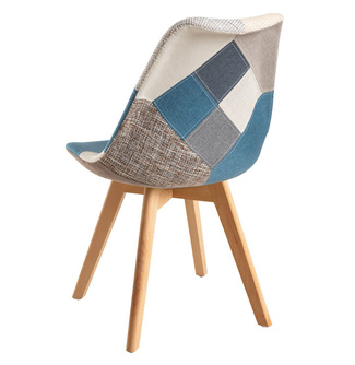 Silla Mona Patchwork Patas de Madera 43 x 47 x 82 cm