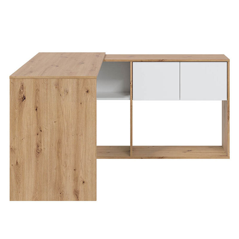 Mesa Escritorio con Estantería Duo 2 Puertas 