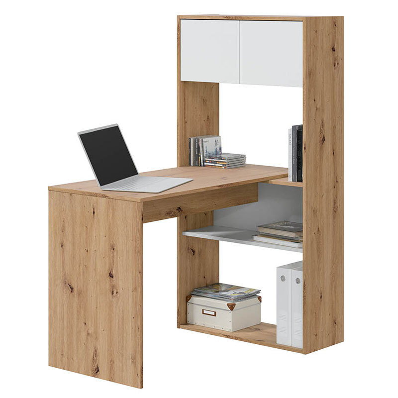 Mesa Escritorio con Estantería Duo 2 Puertas 