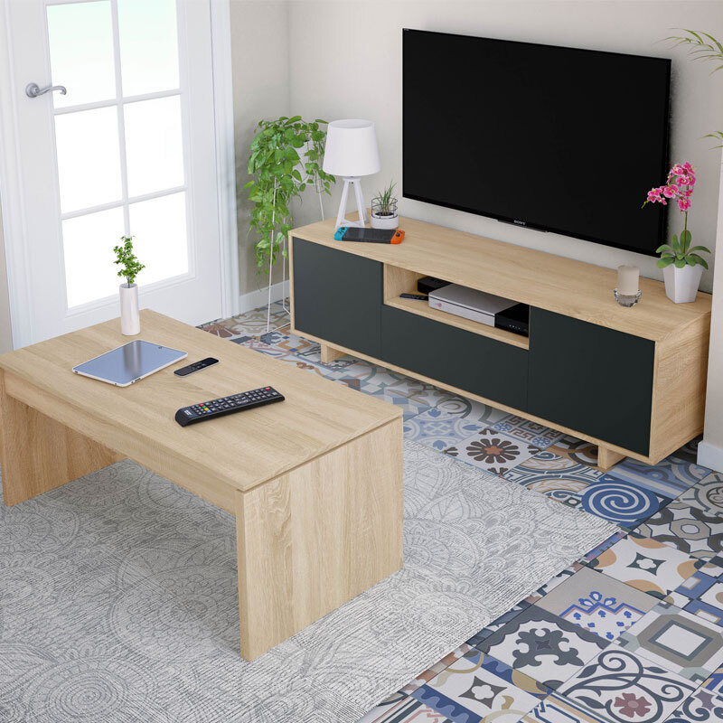 Mueble de Televisión Zaida 3 Puertas y 1 Hueco