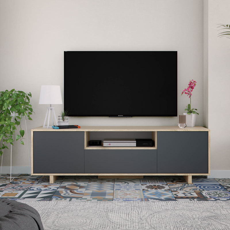 Mueble de Televisión Zaida 3 Puertas y 1 Hueco