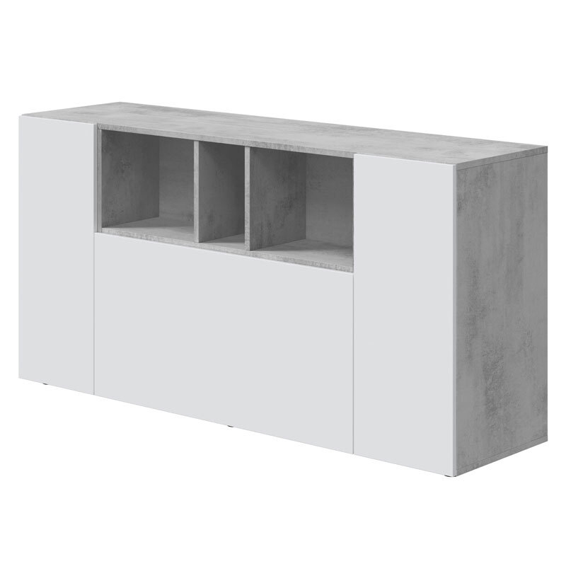 Aparador Mia 3 Puertas Roble Alaska Blanco Artik