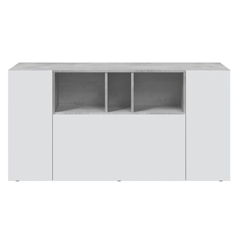 Aparador Mia 3 Puertas Roble Alaska Blanco Artik