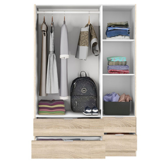 Armario LC 3 Puertas 4 Cajones