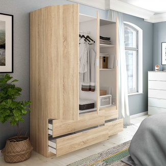 Armario LC 3 Puertas 4 Cajones