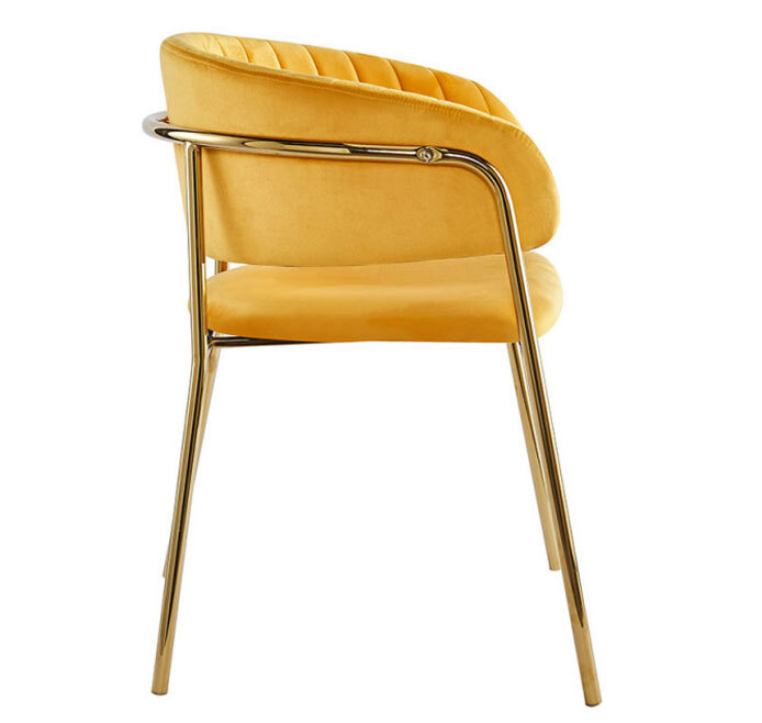 Silla Niel Golden de Terciopelo 40 x 47 x 78 cm