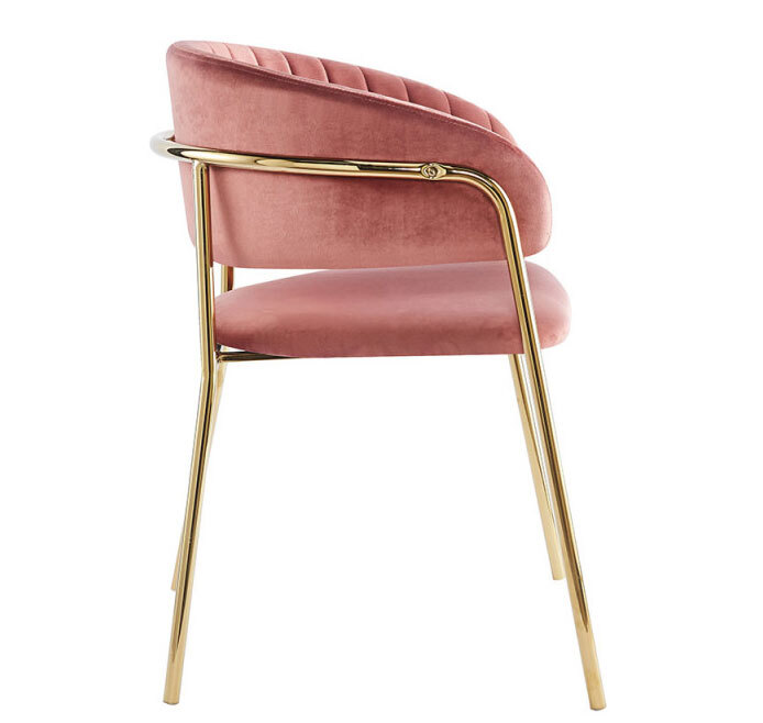 Silla Niel Golden de Terciopelo 40 x 47 x 78 cm