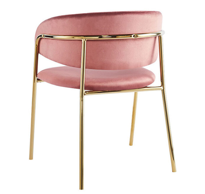 Silla Niel Golden de Terciopelo 40 x 47 x 78 cm