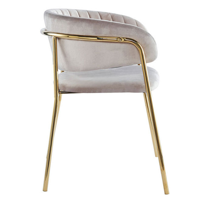 Silla Niel Golden de Terciopelo 40 x 47 x 78 cm