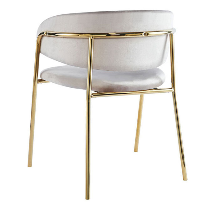 Silla Niel Golden de Terciopelo 40 x 47 x 78 cm