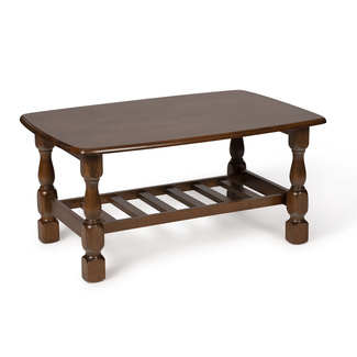 Mesa de Centro Rustica en Madera Cerezo Oscuro 91 x 60 x 44 cm  