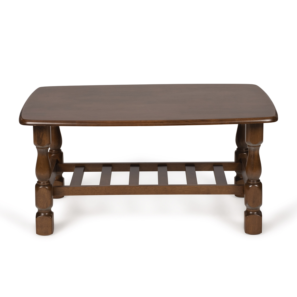 Mesa de Centro Rustica en Madera Cerezo Oscuro 91 x 60 x 44 cm  