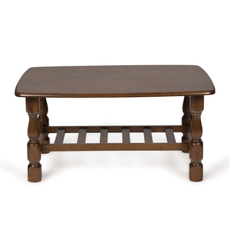 Mesa de Centro Rustica en Madera Cerezo Oscuro 91 x 60 x 44 cm  