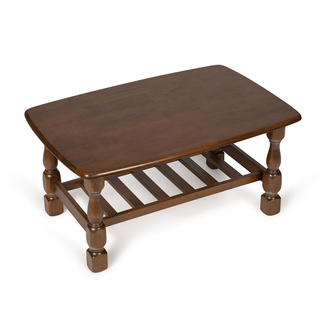 Mesa de Centro Rustica en Madera Cerezo Oscuro 91 x 60 x 44 cm  