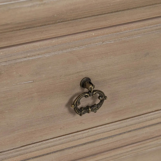 Mesita de Noche de Madera Natural 2 Cajones 38 x 48 x 56 cm