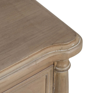 Mesita de Noche de Madera Natural 2 Cajones 38 x 48 x 56 cm