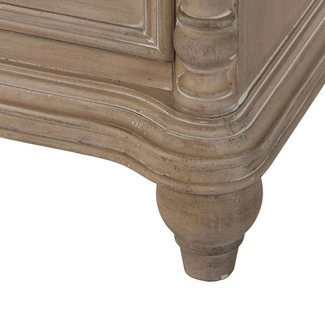 Mesita de Noche de Madera Natural 2 Cajones 38 x 48 x 56 cm