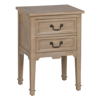 Mesita de Noche de Madera 2 Cajones 38 x 50 x 72 cm 