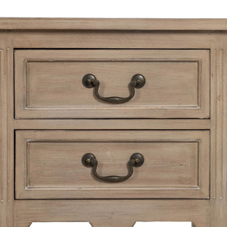 Mesita de Noche de Madera 2 Cajones 38 x 50 x 72 cm 