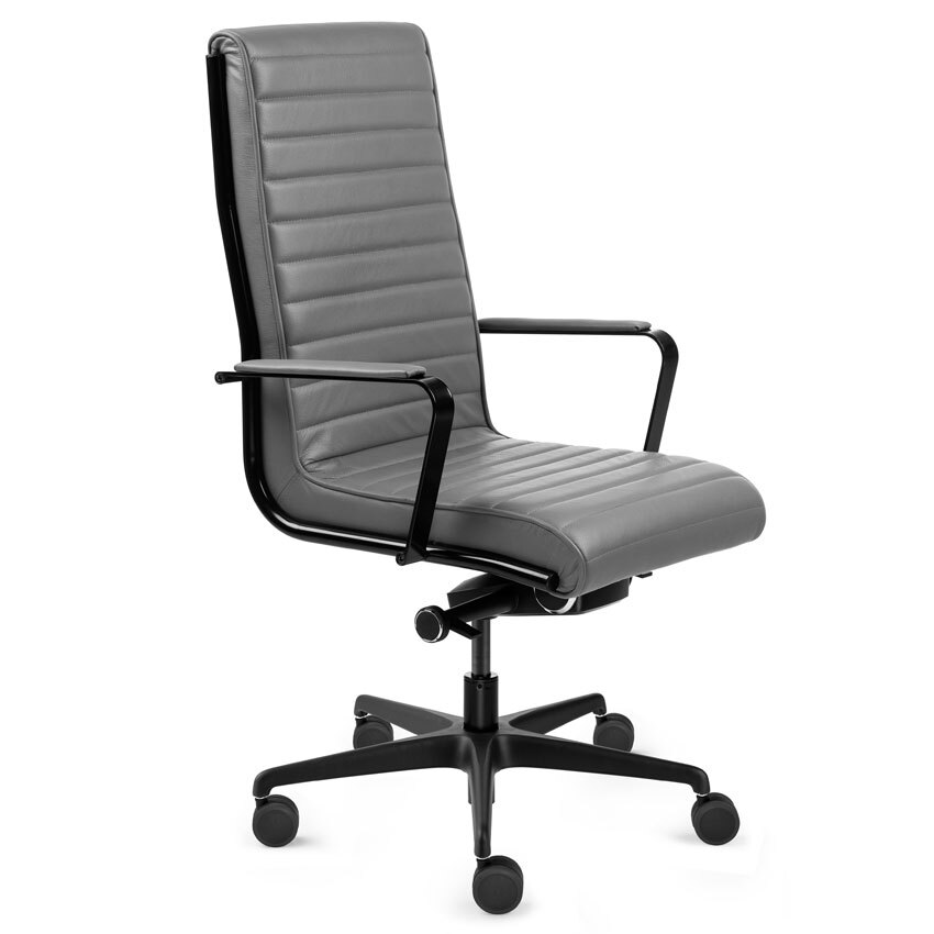 Sillón Dirección Trinity Alto Estructura Negra 