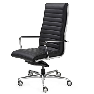 Sillón de Dirección Trinity Alto Estructura Cromada