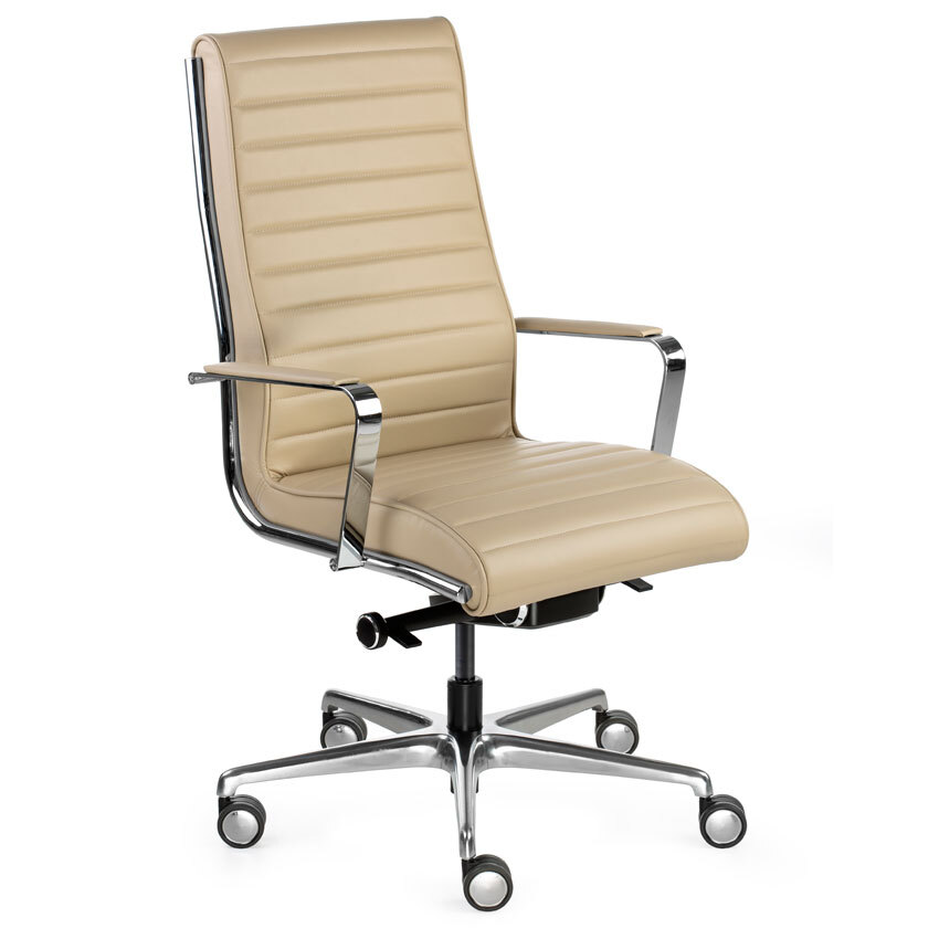 Sillón de Dirección Trinity Alto Estructura Cromada