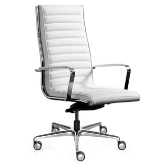 Sillón de Dirección Trinity Alto Estructura Cromada