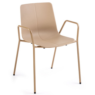Silla Fija Aitana Polipropileno 4 Patas con Brazos
