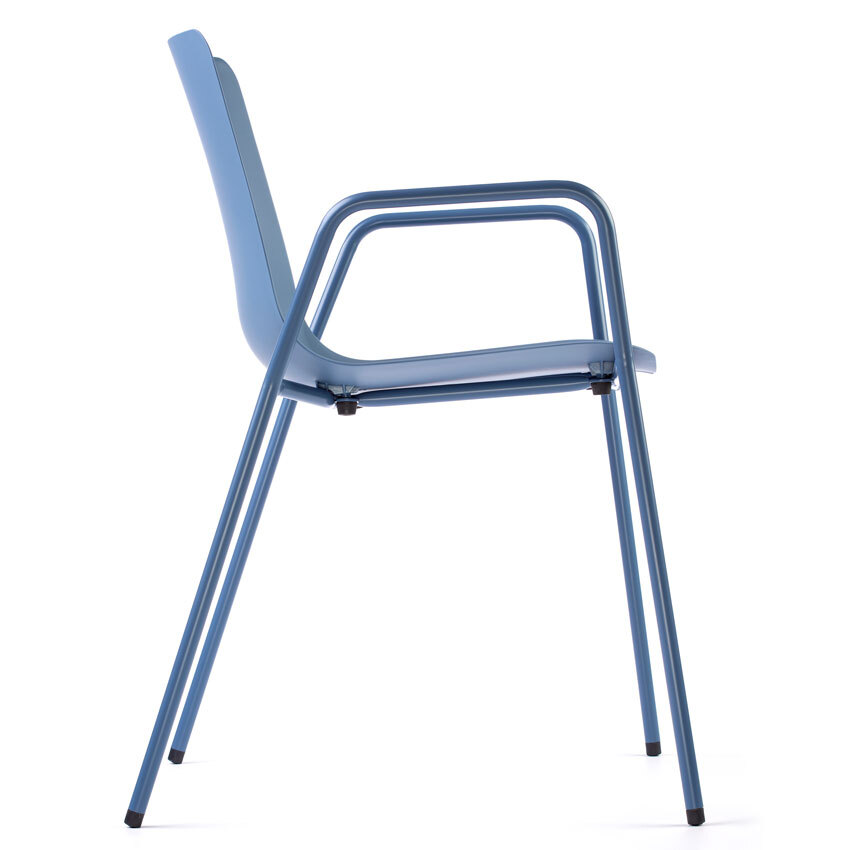 Silla Fija Aitana Polipropileno 4 Patas con Brazos