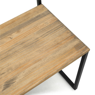 Banco Oxford Respaldo Desmontable ECO Madera Pino Vintage Box Furniture 