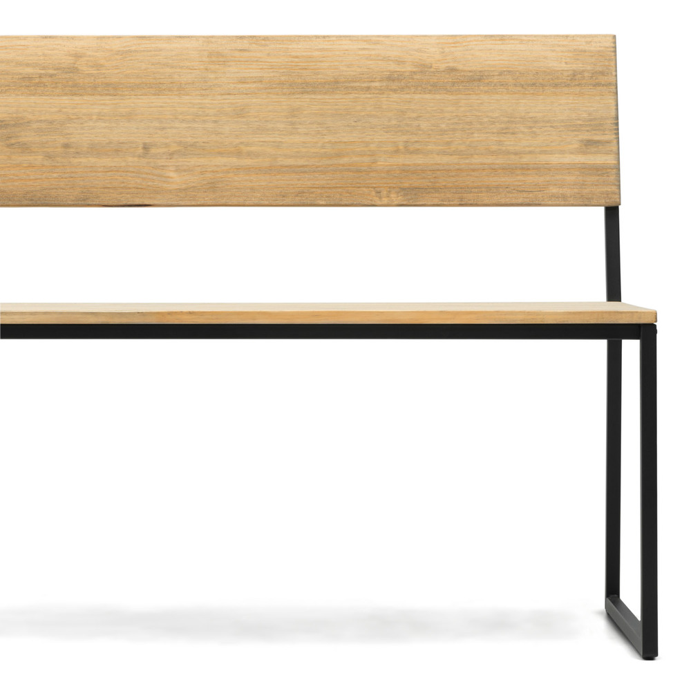 Banco Oxford Respaldo Desmontable ECO Madera Pino Vintage Box Furniture 