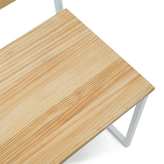 Banco Oxford Respaldo Desmontable ECO Madera Pino Natural Box Furniture 