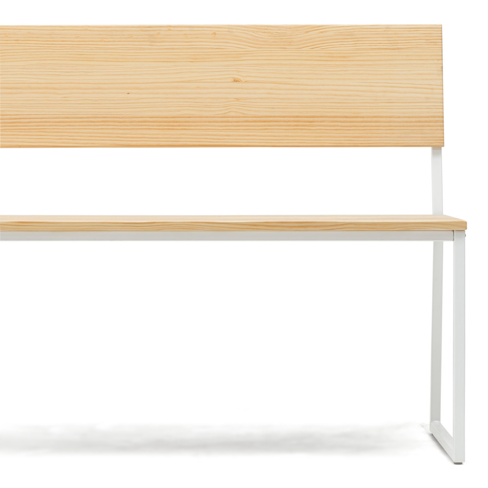 Banco Oxford Respaldo Desmontable ECO Madera Pino Natural Box Furniture 