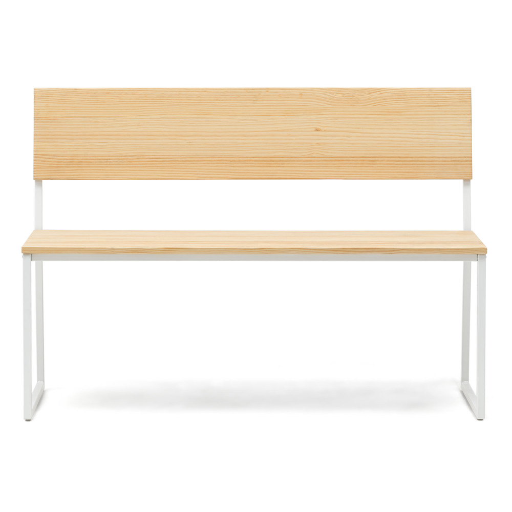 Banco Oxford Respaldo Desmontable ECO Madera Pino Natural Box Furniture 