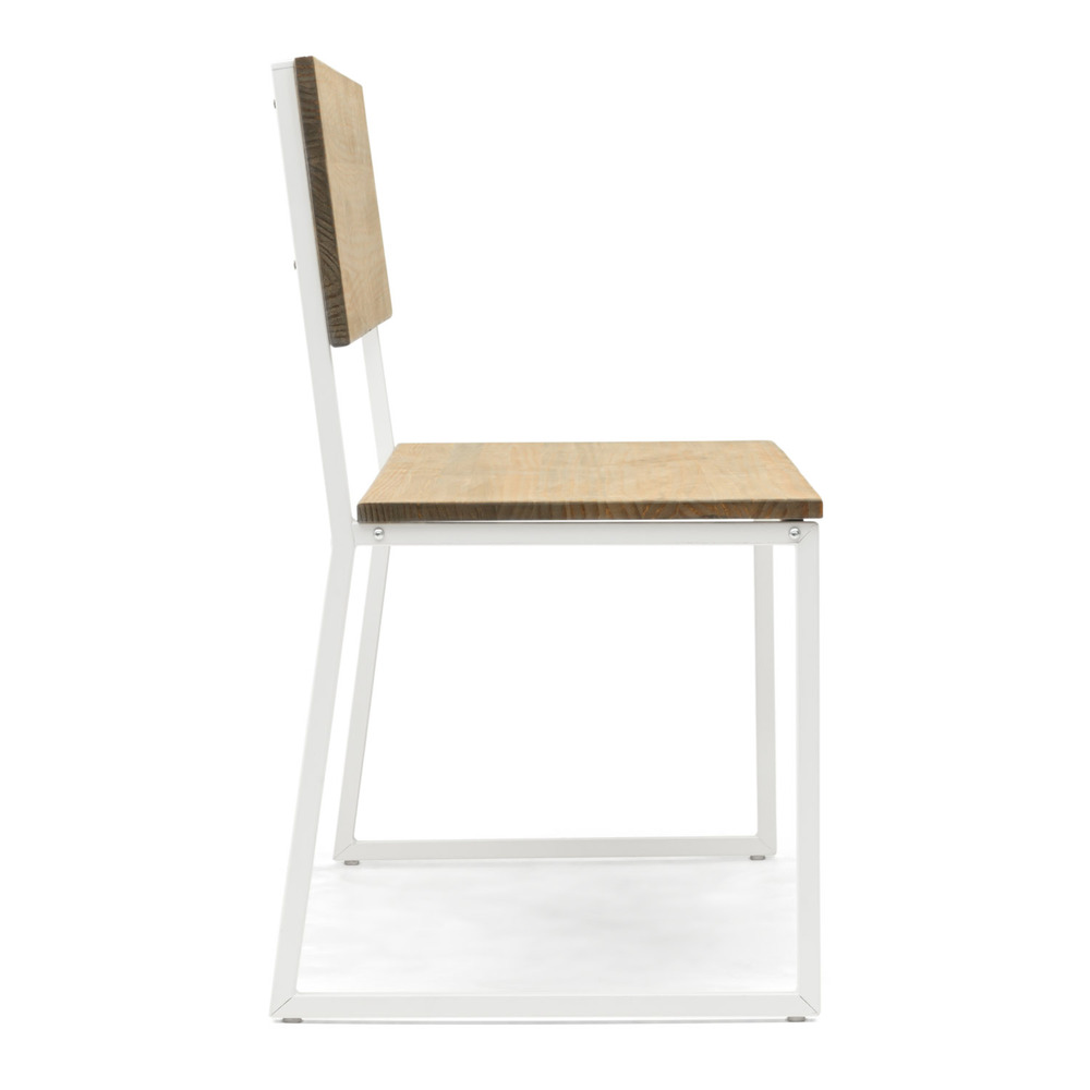 Banco Oxford Respaldo Desmontable ECO Madera Blanco Vintage Box Furniture 