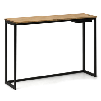 Recibidor Eco-Line Negro con Bandeja Madera Vintage 30x118x80 cm Box Furniture